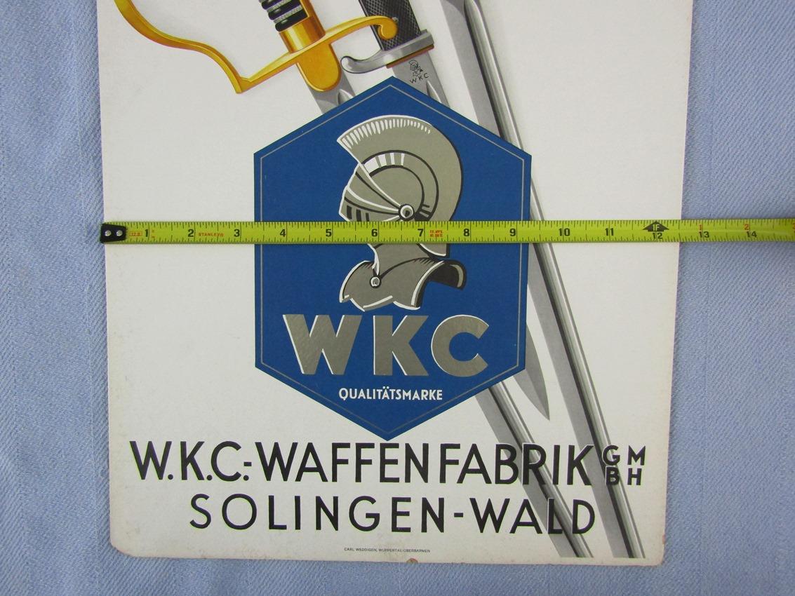 2pcs-Rare Period Original WKC Sword Advertising Board-WKC Product Catalog Reprint