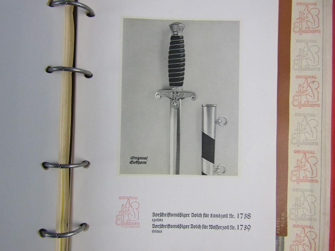 Rare Original WW2 Period Eickhorn Product Catalog In Ring Binder