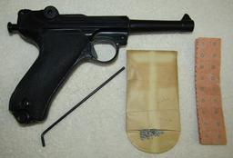 1950's Molded Plastic Luger Cap/BB Pistol With Original Mailing Box & Accessories By KRUGER CORP.