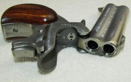 Stainless Steel Double Barrel Derringer (.357/.38) Cal. By American Derringer Co. With Issue Case