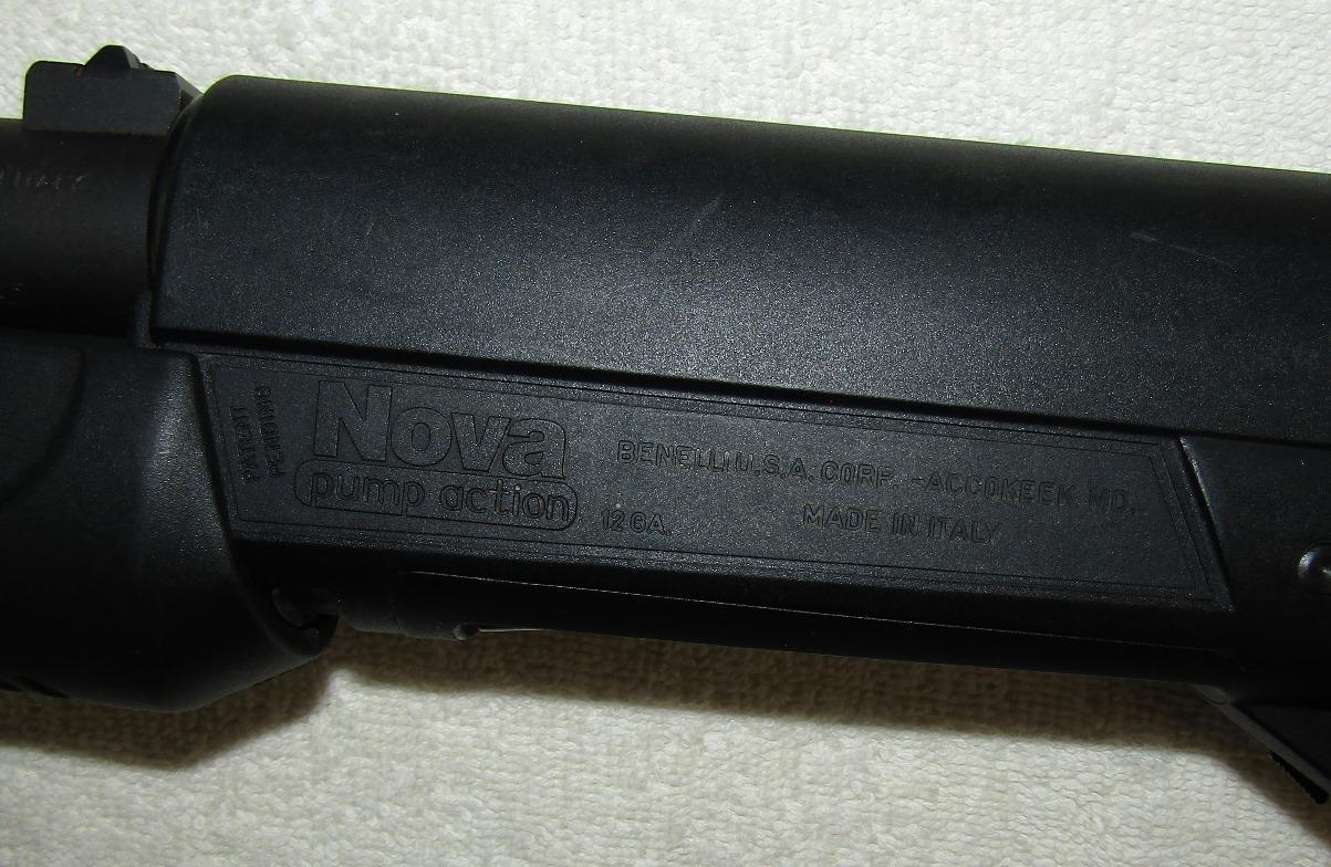 Benelli 12 Gauge "NOVA" Pump Shotgun-Patent Pending