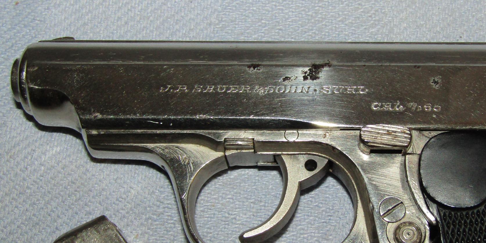 Wehrmacht Proofed Sauer & Sohn Model 38H Pistol-Late War Variant-Nickel Finish