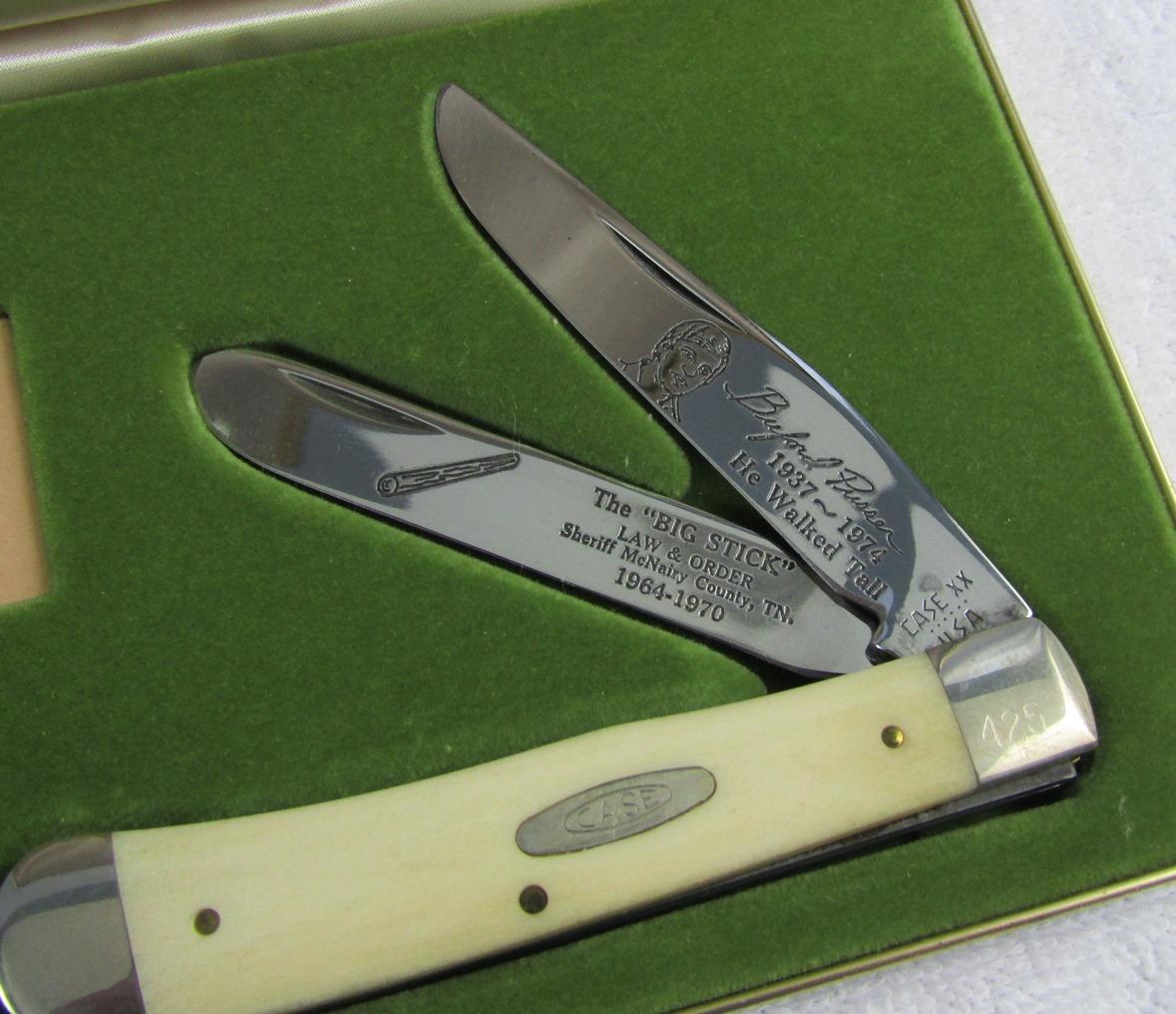 Limited Edition Case XX 6 Dot Commemorative Pocket Knife-BUFORD PUSSER-Bone Grips-Numbered