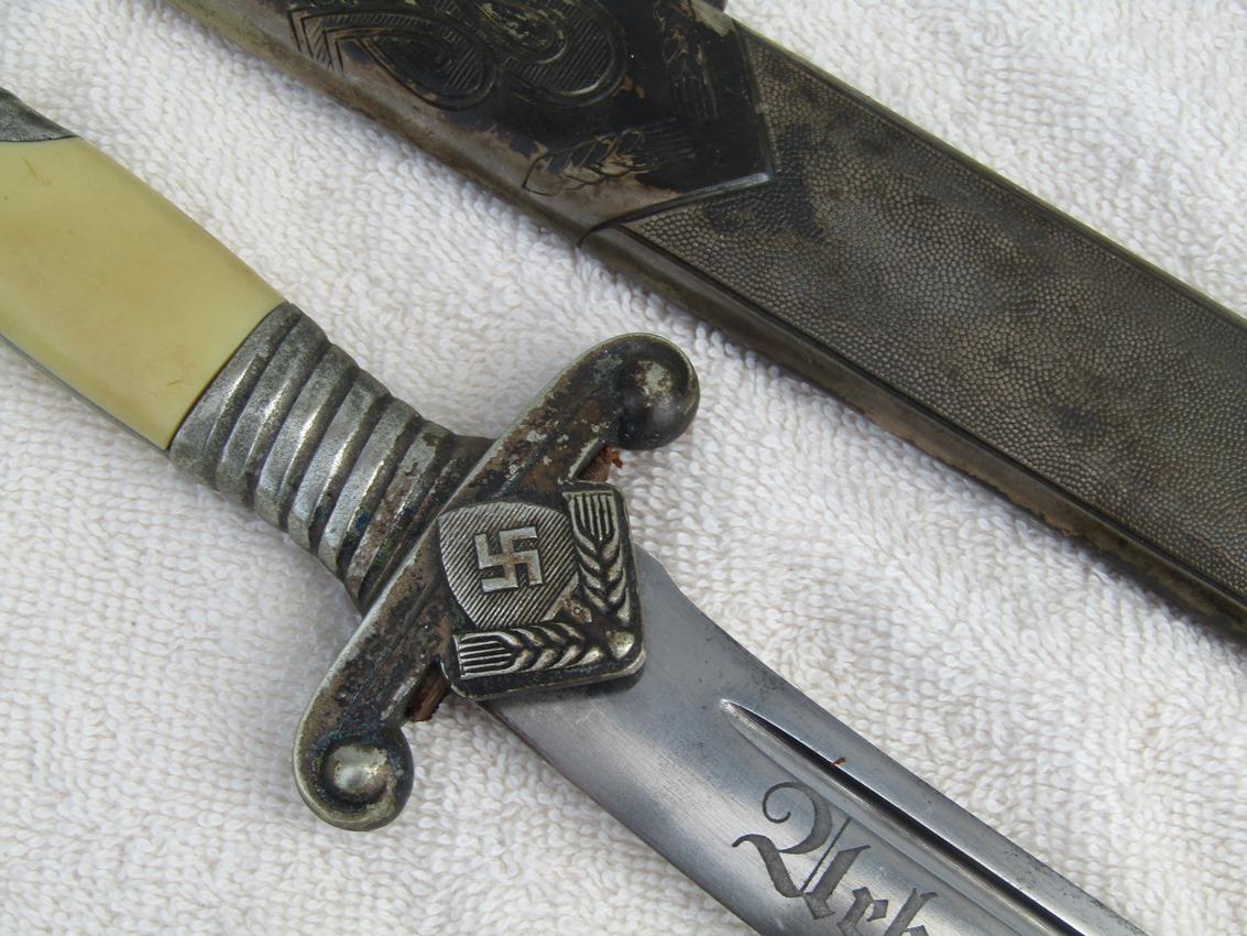 Excellent Condition RAD Leader Dagger W/Scabbard-Scarce "Carl Julius Krebs" Maker