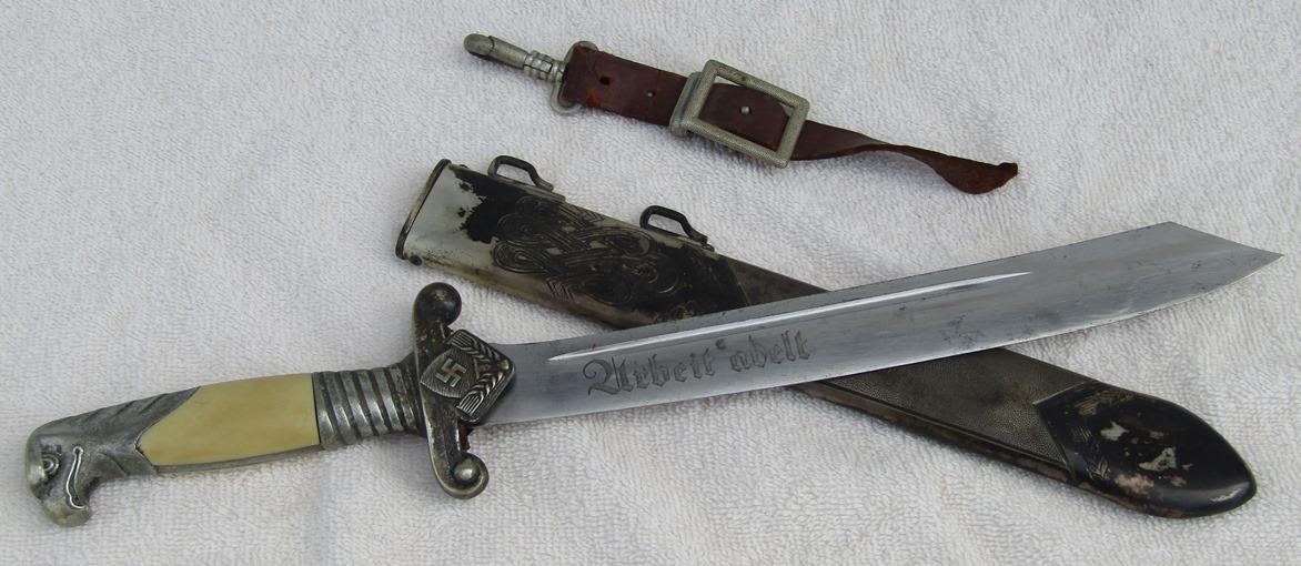 Excellent Condition RAD Leader Dagger W/Scabbard-Scarce "Carl Julius Krebs" Maker