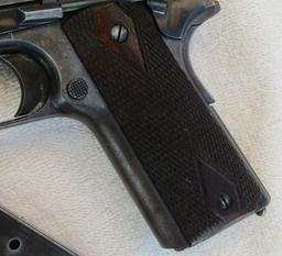 M1911 Colt Semi Automatic .45 cal. Pistol W/Early 2 Tone Lanyard Loop Magazine-WW1