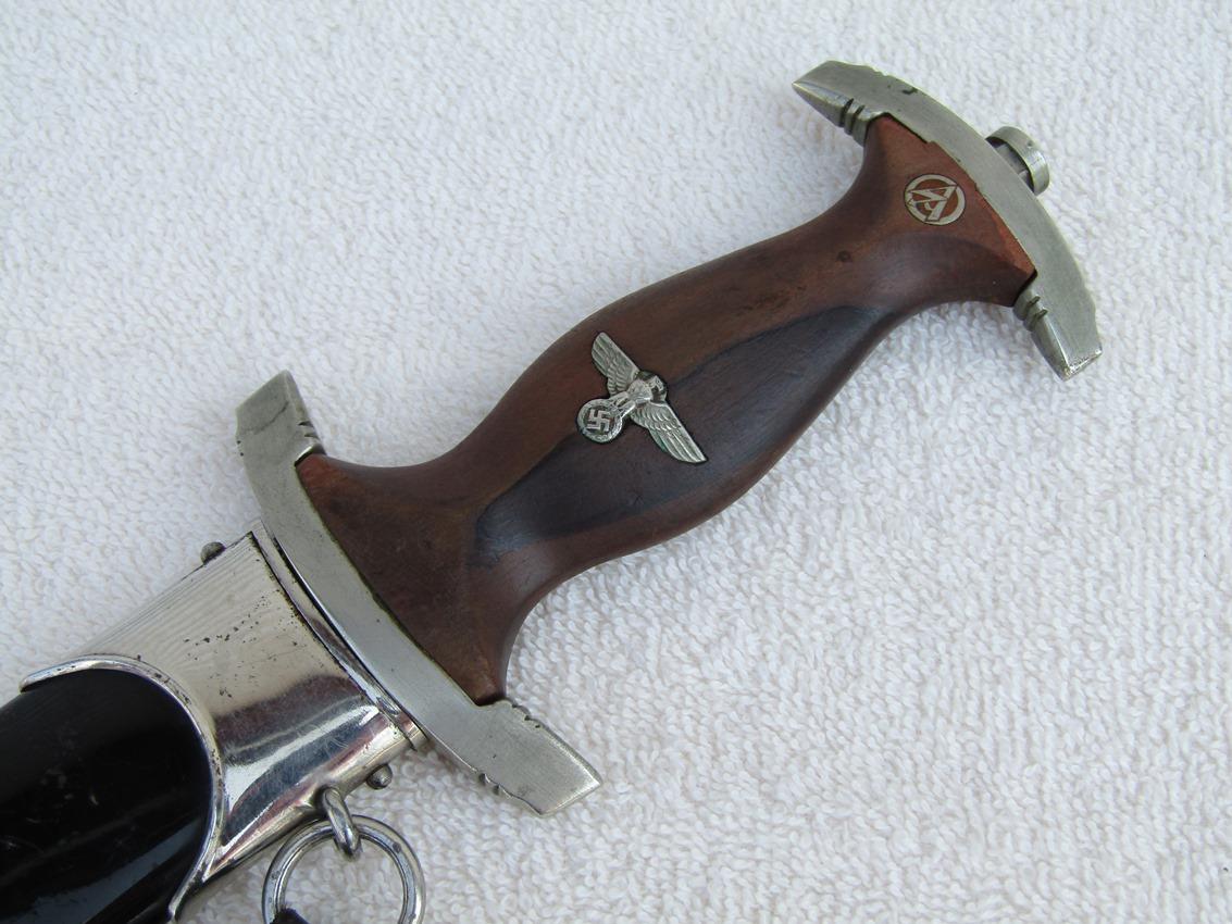 Early NSKK Dagger With Scabbard/ Leather Clip Hanger-"GEBR-BECKER SOLINGEN" Maker Marked