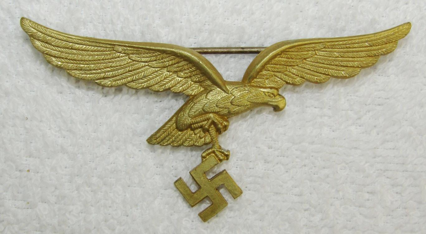 Luftwaffe General's Aluminum Breast Eagle-Textbook Construction With Assmann Maker Mark