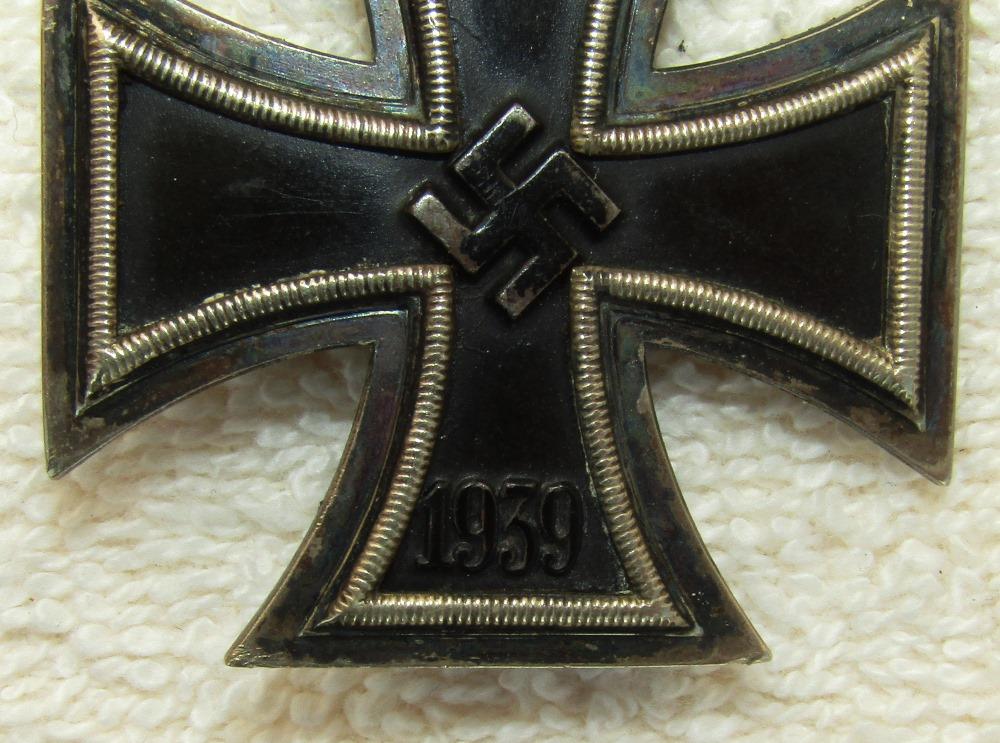 WWII Iron Cross 1st Class-3pc Construction High Relief Swastika-Juncker?