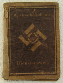 RAD Lower Ranks Dienstausweis Work Book-Has Several Stamped Entries