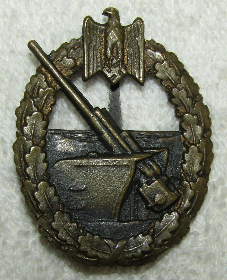 Wehrmacht Coastal Artillery Badge-CE JUNCKER