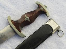 NSKK Dagger With Scabbard-Early Maker "GEBRUDER HELLER-SCHMALKALDEN"