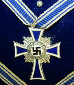 3pcs-WW2 Period Bronze, Silver & Gold Mothers' Crosses-Semi Framed