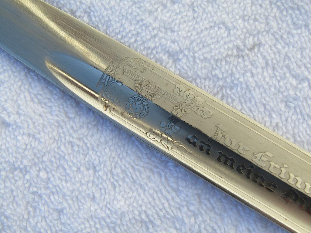 WW2 Single Side Engraved German Dress Bayonet Blade