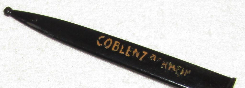WW1/Early WW2 Period Miniature Bayonet "Letter Opener" W/Scabbard-COBLENZ