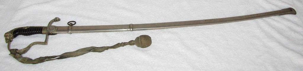 Ca. Late 1800's Saxony Army Officer's Sword W/Portepee/Engraved Blade-Albert Of Saxony Monogram