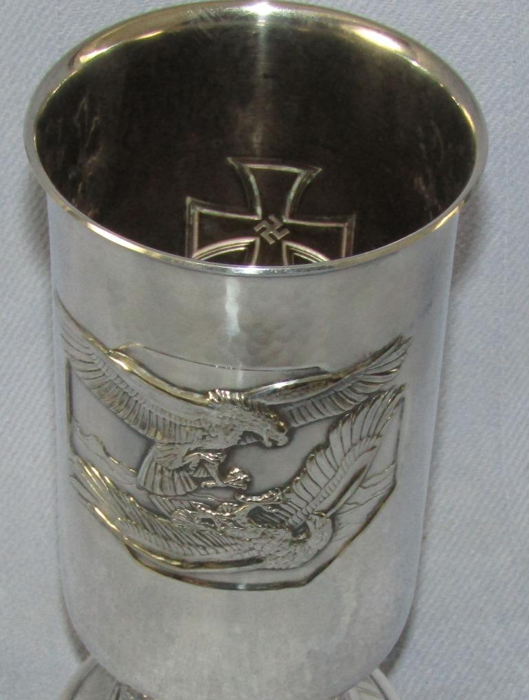 EXCEPTIONAL! 100% ORIGINAL Luftwaffe Honor Goblet- Luftwaffe Recon Pilot-DKIG Recipient