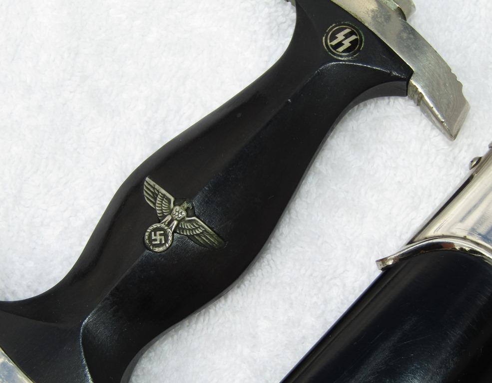 EXCEPTIONAL Transitional SS Dagger With Scabbard/Belt Hanger- Double Maker-"EICKHORN-RZM 941/38 SS"