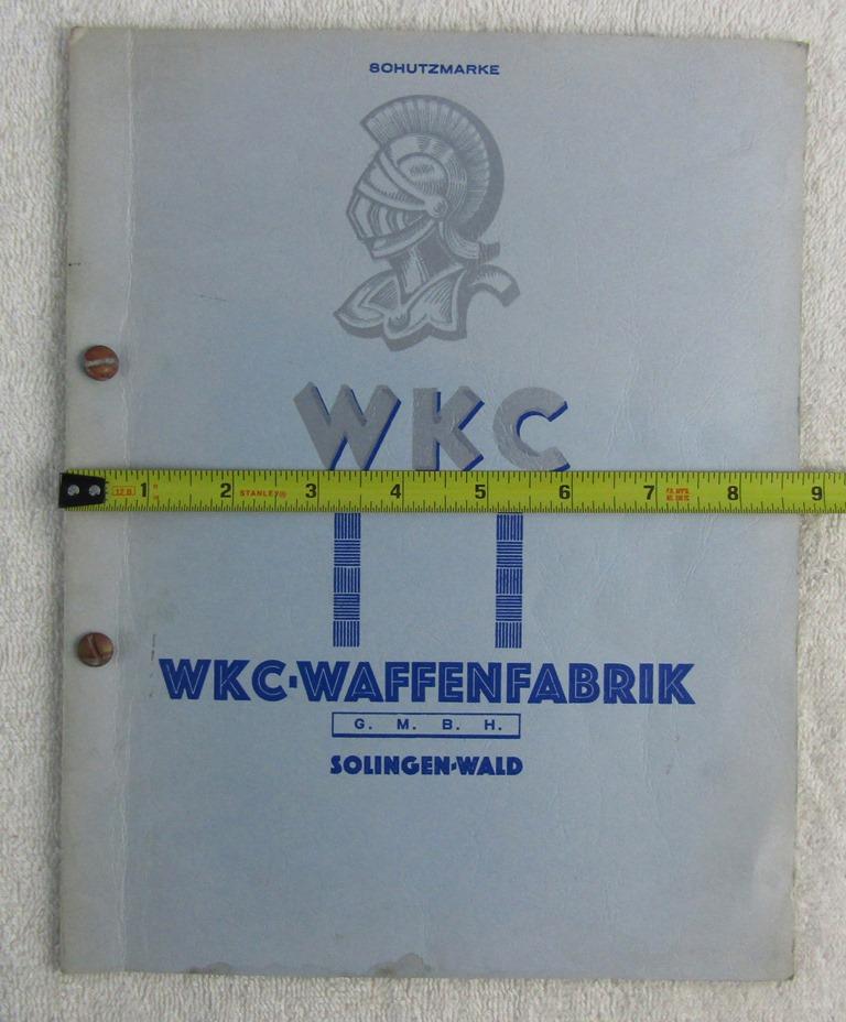 Circa 1940 WKC-WAFFENFABRIK Third Reich Edged Weapons Catalog With Price List