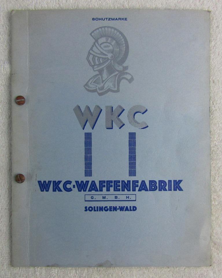 Circa 1940 WKC-WAFFENFABRIK Third Reich Edged Weapons Catalog With Price List