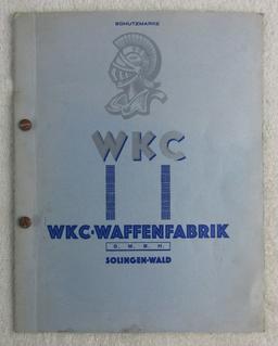 Circa 1940 WKC-WAFFENFABRIK Third Reich Edged Weapons Catalog With Price List