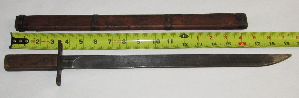 Rare late War "Last Ditch" Japanese Pole Bayonet/Short Sword With Wood Scabbard