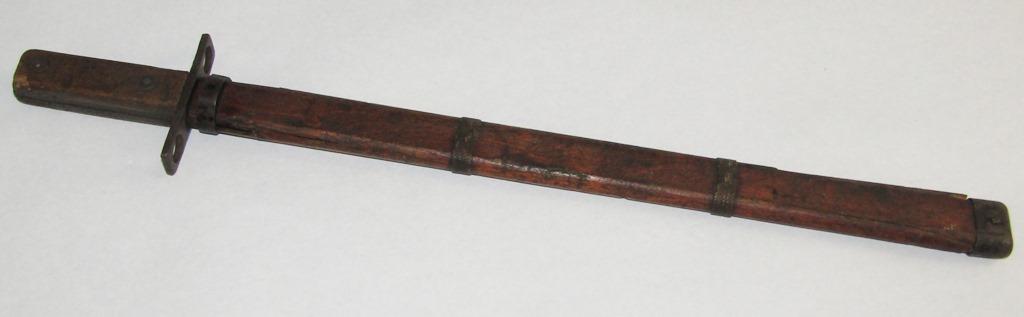 Rare late War "Last Ditch" Japanese Pole Bayonet/Short Sword With Wood Scabbard