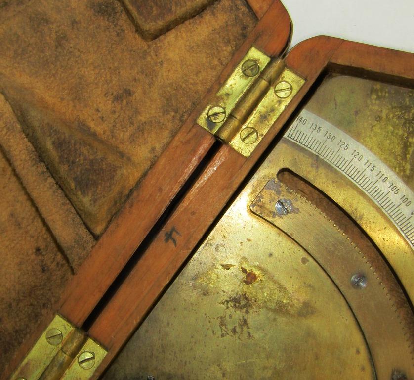 Scarce WW2 Japanese 75mm Howitzer Gunners Sighting Clinometer/Quadrant W/Original Case