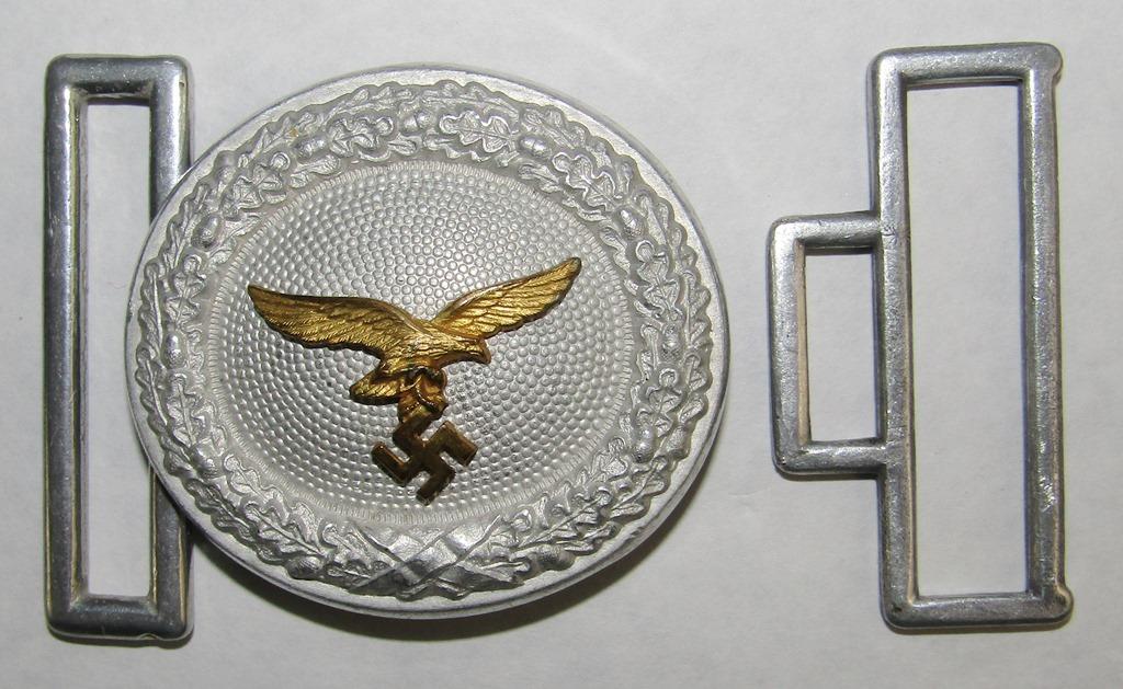 2nd Pattern Luftwaffe Officer's Brocade Belt Buckle With Keeper-Assmann Maker Marked