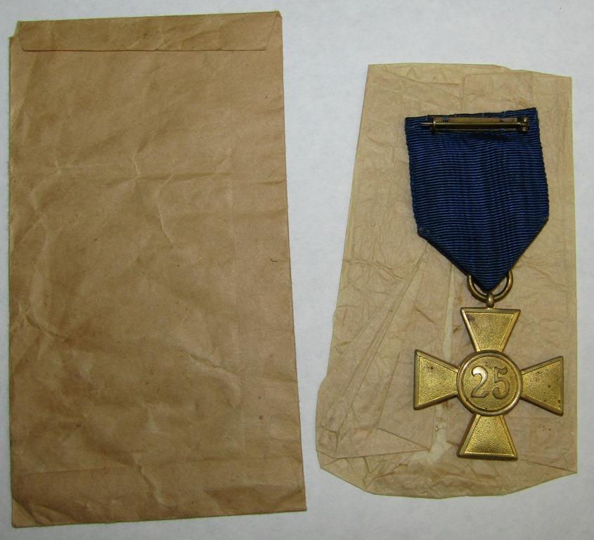 Rare Luftwaffe 40 Year Long Service Medal W/Issue Packet-COA By Brock's