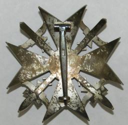 Stellar Example Spanish Cross In Silver W/Swords "L/21" (Godet) With Detlev Niemann COA
