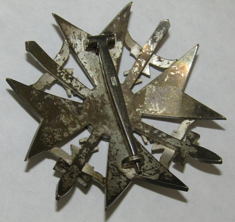 Stellar Example Spanish Cross In Silver W/Swords "L/21" (Godet) With Detlev Niemann COA