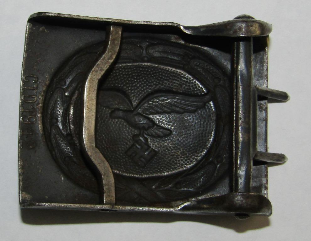 Luftwaffe Combat Finish Steel Buckle With Scarce Swivel Bar Keeper-"C.T.D. 1942" Marked