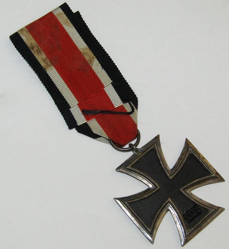 Rare WW2 Period "Round 3" Variant Iron Cross 2nd Class With Ribbon-No Maker