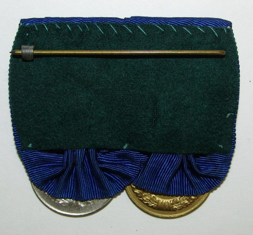 4 And 12 Year Wehrmacht Parade Mount Medal bar With Ribbon Devices-Afrika Campaign Medal