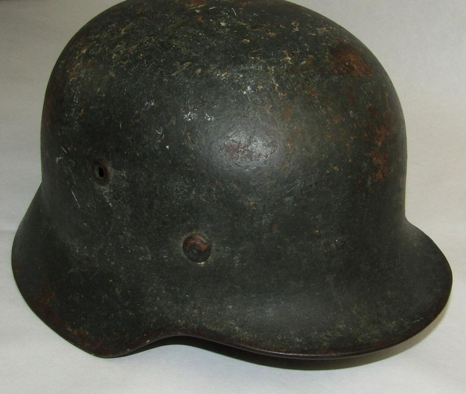 M40 German Helmet With Liner Band/Partial Chin Strap-"SE64"-Single NCO Pioneer Shoulder Board