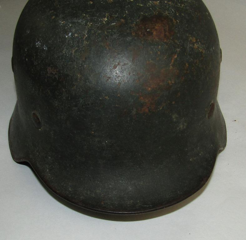 M40 German Helmet With Liner Band/Partial Chin Strap-"SE64"-Single NCO Pioneer Shoulder Board