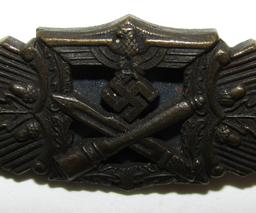 Close Combat Badge In Bronze-"PEEKHAUS/AG M.u.K GABLONZ"