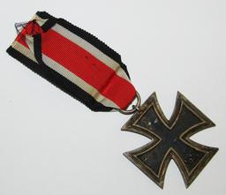 2pcs Combat Worn-Iron Cross 2nd Class W/Ribbon "128"- Panzer Assault Badge.