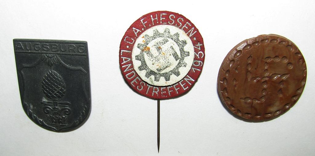 7pcs-Early 3rd Reich Misc. Insignia-SA Hauptsturmfuhrer Shoulder Board-Stickpins Etc.