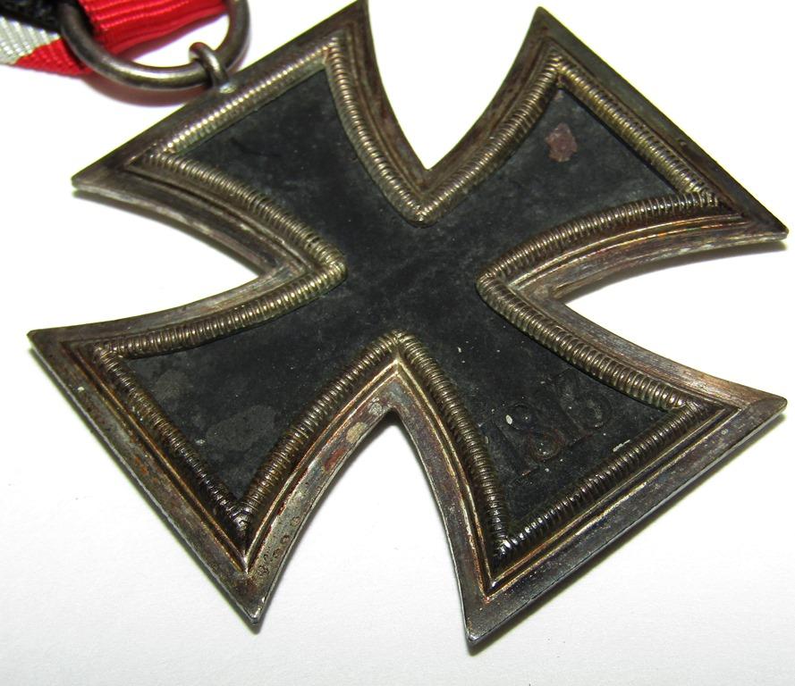 WW2 Iron Cross 2nd Class With Ribbon-"56" Maker-Small Frame