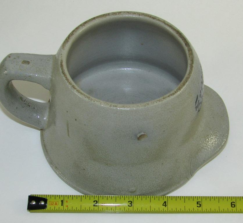 Unique 1/2 Litre "front heil" Helmet Shape Pottery Beer Mug-"Koblenz 1930"