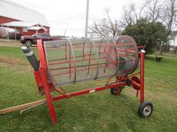 Grain Cleaner on Transport with Electric Motor and Discharge Auger