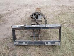 John Deere Model CA 25 Skid Loader Mounted Hydraulic Post Hole Auger