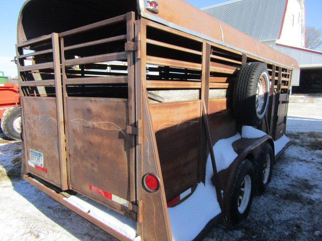 1976 BB 6 Ft. X 16 Ft. Tandem Axle Fifth Wheel Stock Trailer