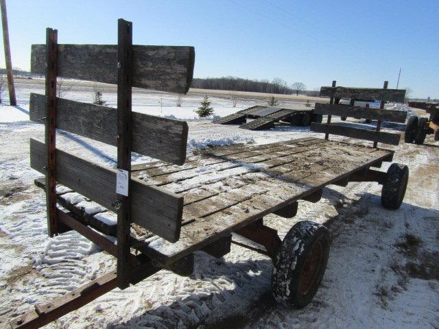 4 Wheel Wagon with Wooden 6 X 16 Ft. Rack