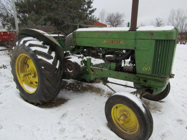 1953 John Deere Model 60 High Seat Standard Gas Tractor, Fenders, Live Powe