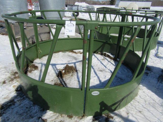 Powder River Round Bale Feeder with Hay Saver, Nice Cond.