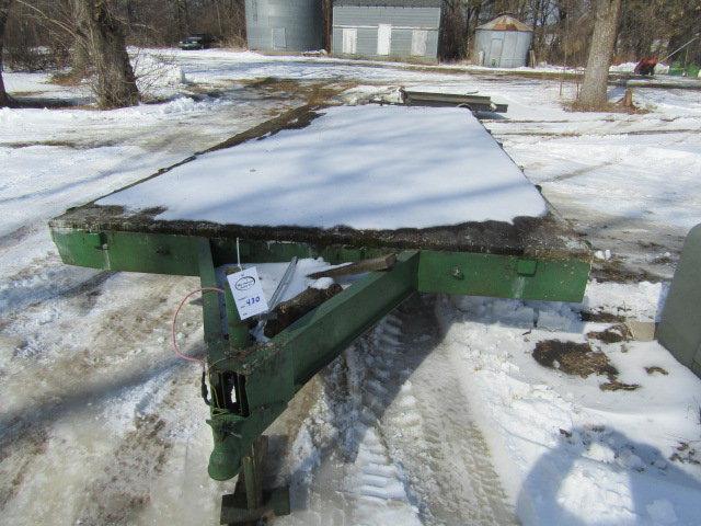 Shop Built 20 Ft. Pull Type Triple Axle Utility Trailer with Beaver Tail. (