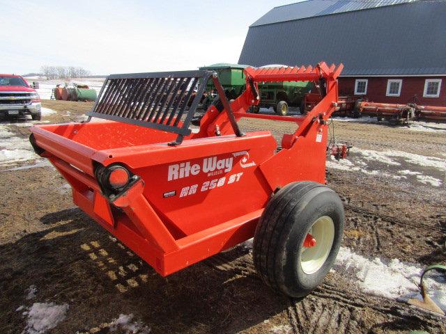 Rite-Way Model RR 250 ST. Hydraulic Reel Type Rock Picker, Hydraulic Swing